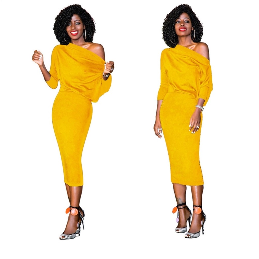 Sexy Off the Shoulder Midi Dress